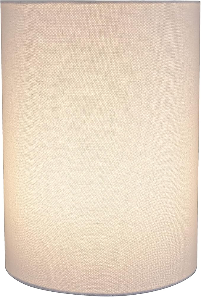Aspen Creative 31261 Transitional Drum Shaped Spider Fitter Lamp Shade in White