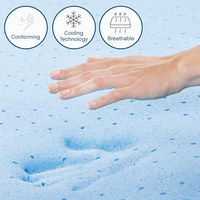 Cool Gel Chill 14 Inch Medium Firm Memory Foam Mattress King Size, with 2 Bonus Cool Gel Memory Foam Bed Pillows, 14" with Pressure Relief, CertiPUR-US Certified, Cooling King Mattress in a Box
