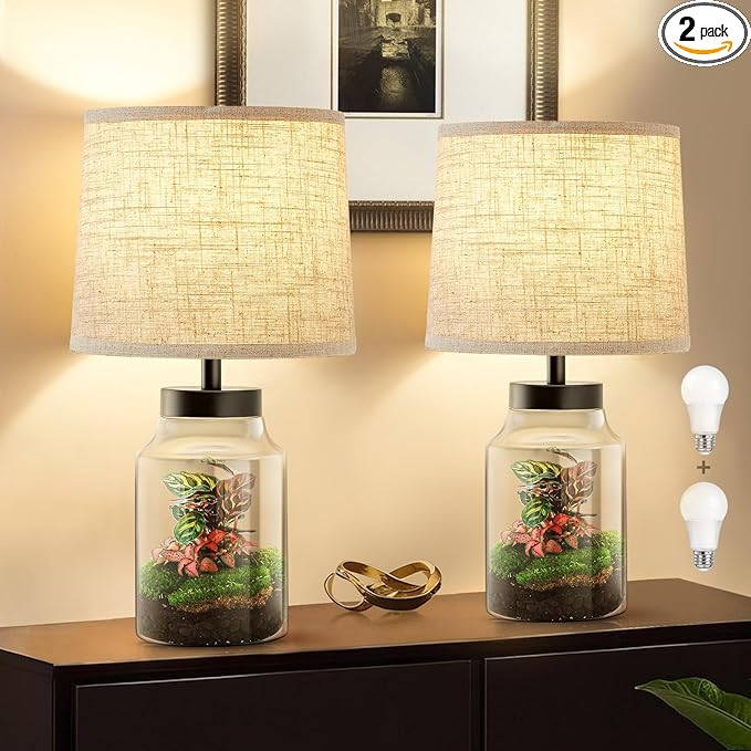 GyroVu Table Lamp Set for Christmas Decorations, Fillable Table Lamp