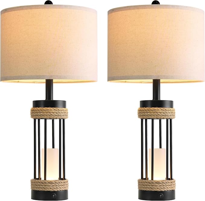 OYEARS 25" Table Lamps Set of 2