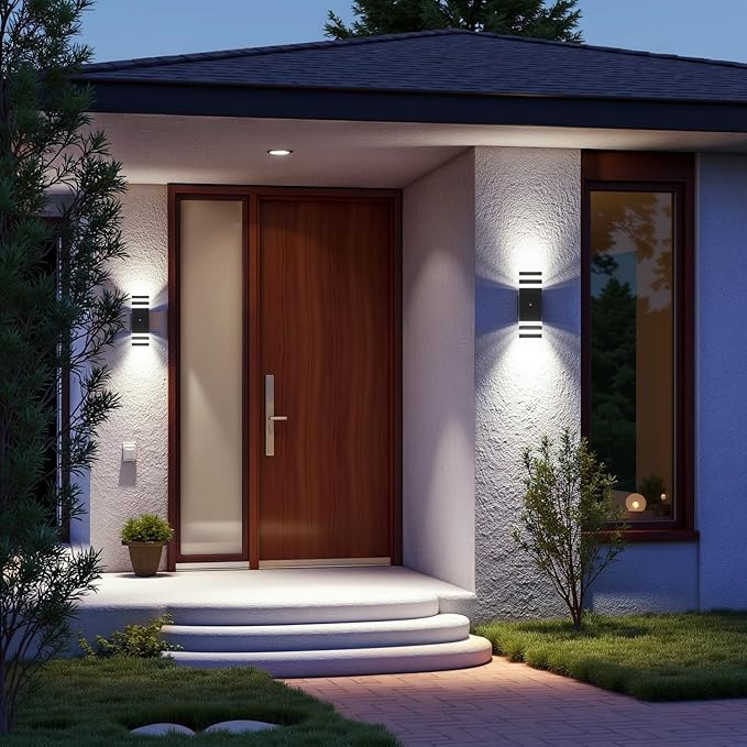 Motion Sensor Outdoor Wall Lights, Cold Light