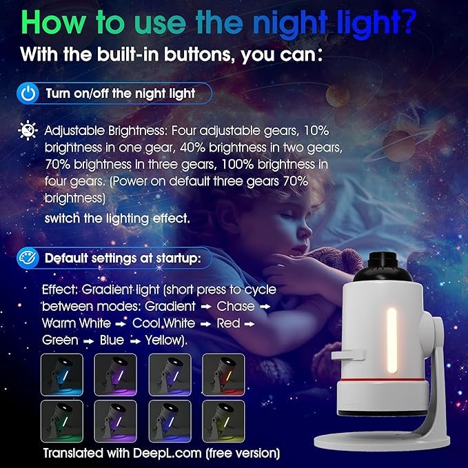 Galaxy Projector，Upgraded 4K HD Star Projector Lens, 10 Slides Image