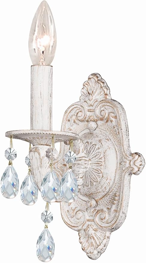 Crystorama 5021-AW-CL-MWP Crystal Accents One Light Sconces from Sutton