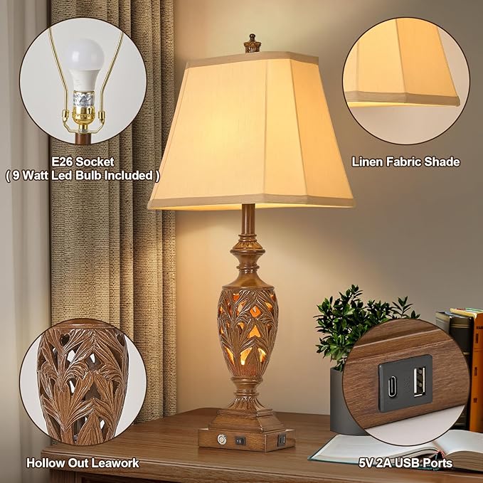 29.5"H Touch Control Traditional Table Lamp