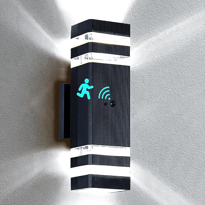 Motion Sensor Outdoor Wall Lights, Cold Light