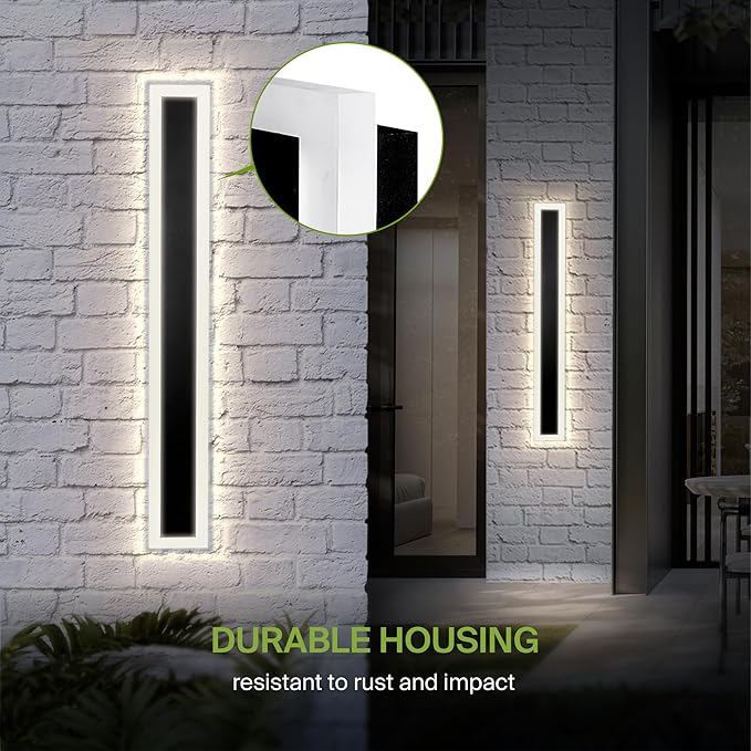 ASD LED 48" Long Wall Mount Light Fixture, Outdoor & Indoor Linear Sconce | 3CCT