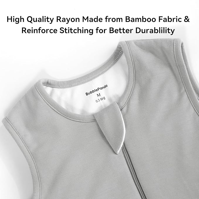 BubblePanda Rayon Made from Bamboo Toddler Sleep Sack with Feet 0.5 Tog Ultra Soft Toddler Sleeping Sack 3t-4t Baby Sleep Bag Walker Wearable Blanket with Legs 2-Way Zipper Lightweight