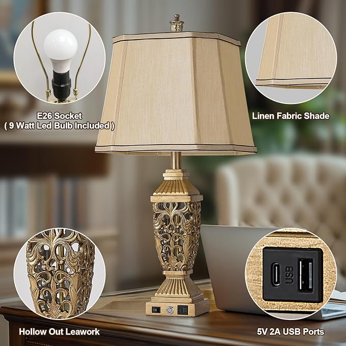 AIDENOEY 27.5“ Farmhouses Table Lamp