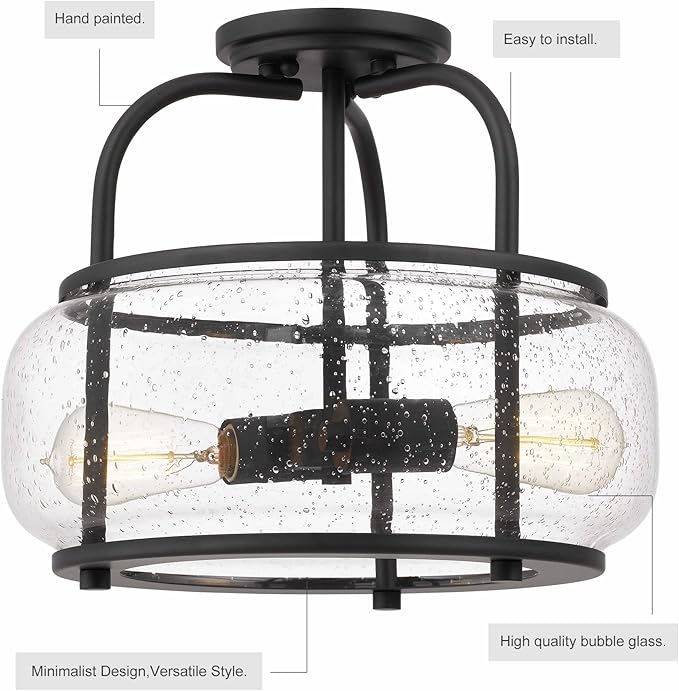 Elisha 2-Light Semi Flush Mount Ceiling Light
