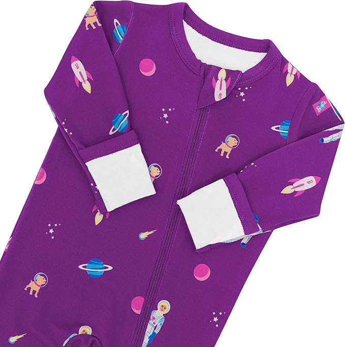 KYTE BABY Unisex Zipper Closure Footies, Rayon Made From Bamboo, 0-24 Months