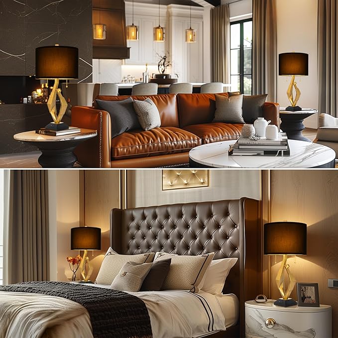 Sculptural Table Lamp Set of 2