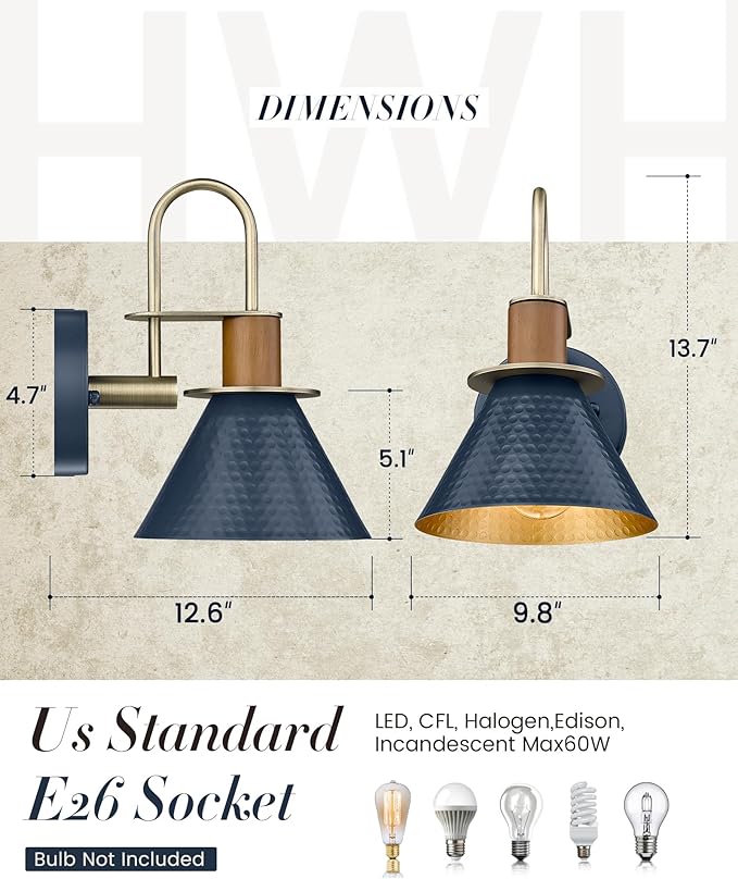 Modern Wall Sconces, HWH Industrial Sconce Wall Lighting Indoor Wall Lamp