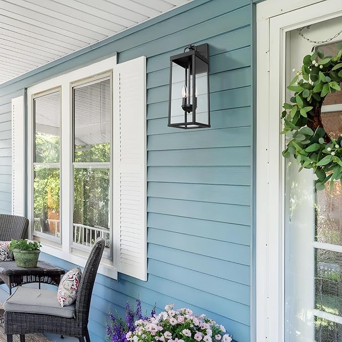 Outdoor Wall Sconce Light, 20 Inch Tall Transitional Exterior Wall Bracket