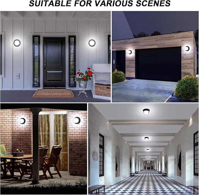 Outdoor LED Ceiling Flood Lights, Waterproof Modern Exterior Wall Light