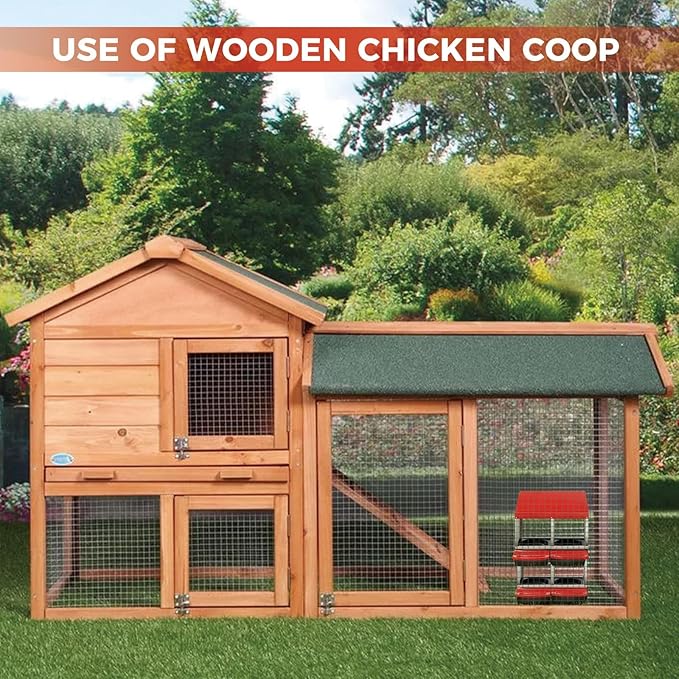 4-Hole Chicken Nesting Boxes for Farm,Corrosion-Resistant Metal Nesting Boxes with Egg Collection Tray,Wall Mount/Freestanding Poultry Laying Boxes for Chicken Coops and Hens,Red