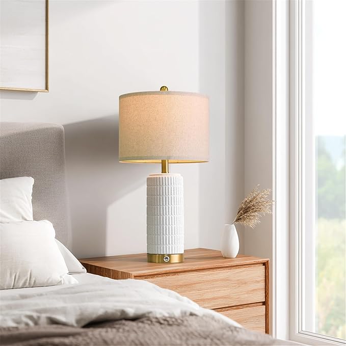 PoKat Stone-Like Ceramic Table Lamps