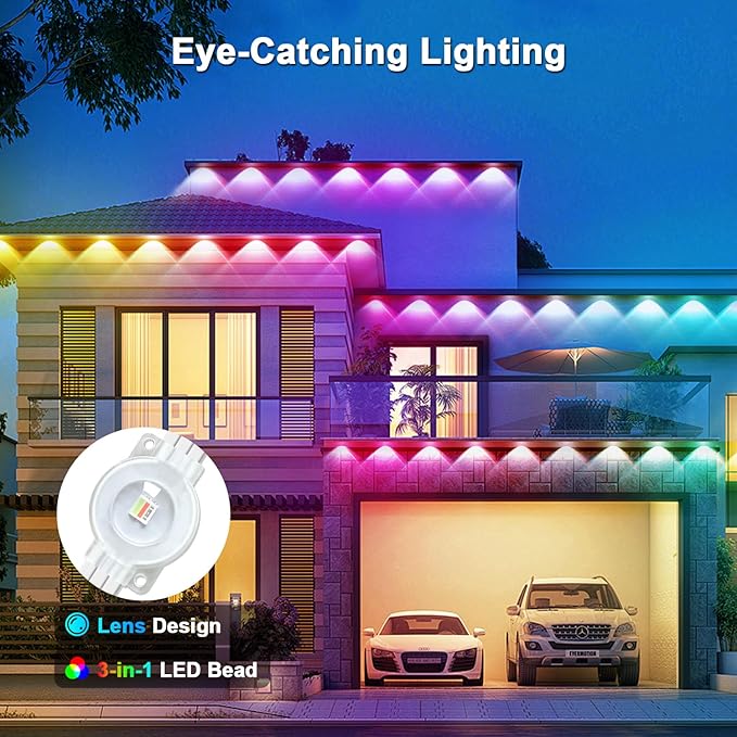 150FT Permanent Outdoor RGB Lights