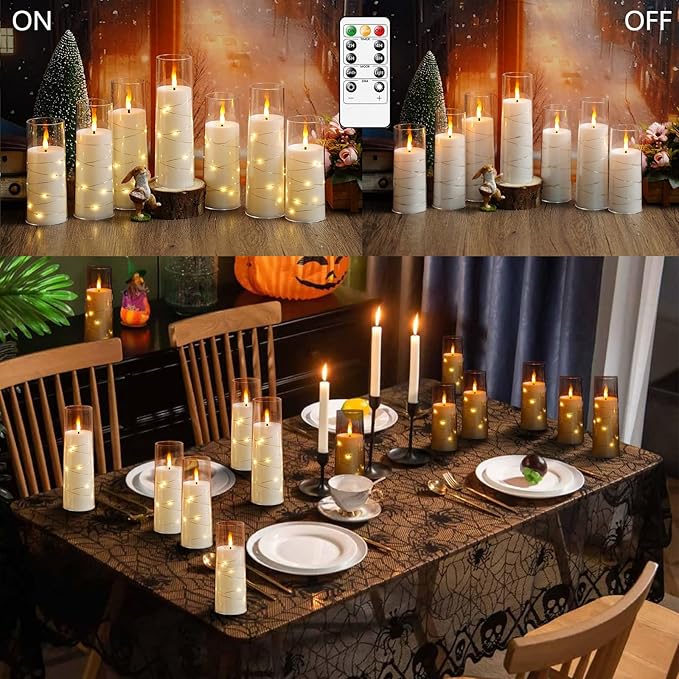 Flameless LED Candles with Timer 24 Pc Flickering Flameless Candles
