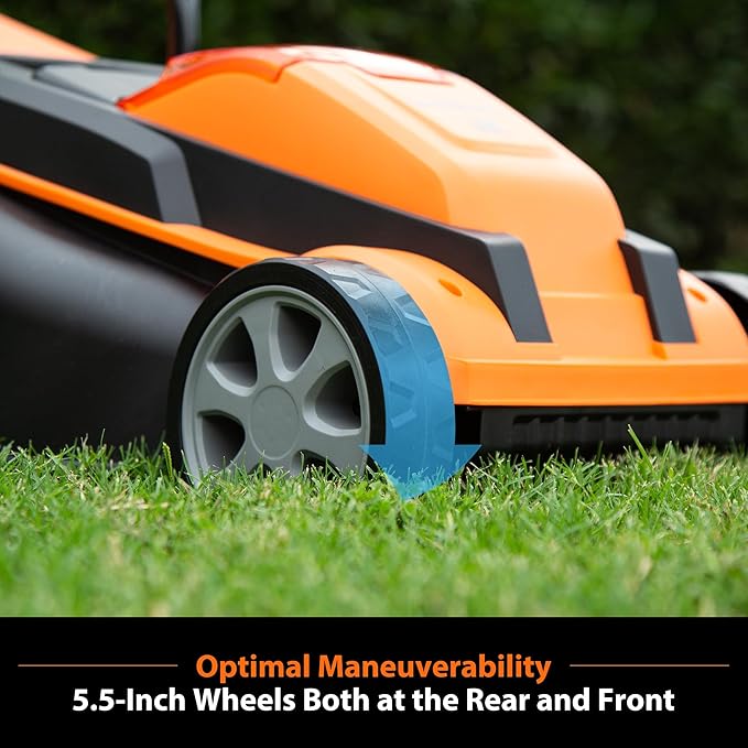 LawnMaster 24VMWBL 24V Max 13-inch Cordless Lawn Mower and Cordless Leaf Blower Combo with 2x4.0Ah Batteries and Charger