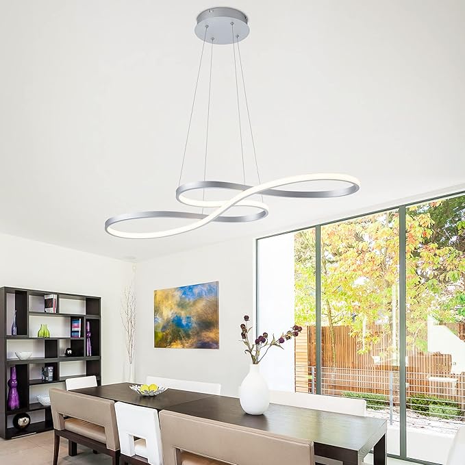 Modern LED Chandelier Dining Room Pendant Light Dimmable Creative Chandelier