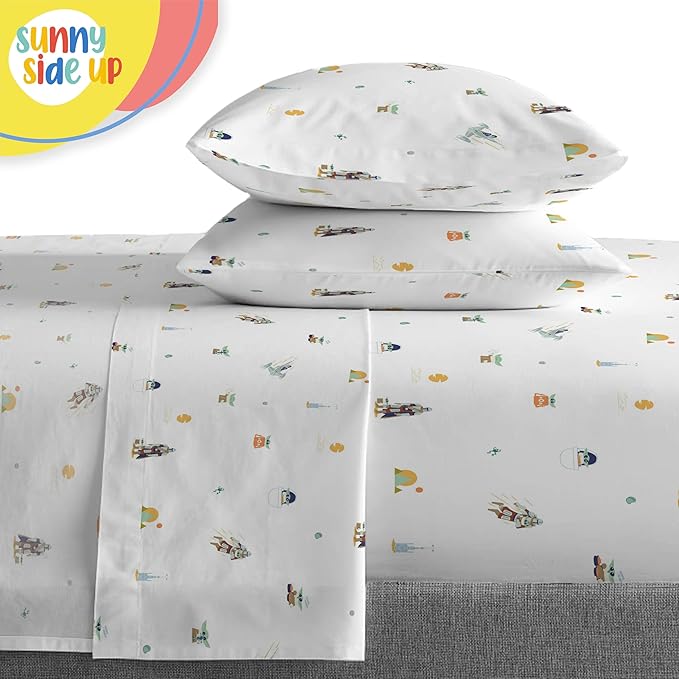 Sunny Side Up Kids Comforter Set Includes Sheets and Pillow Covers - Soft and Cozy Bed Set for Stylish Room Decor, Multicolor - The Mandalorian, 7 Piece Full Size Bedding