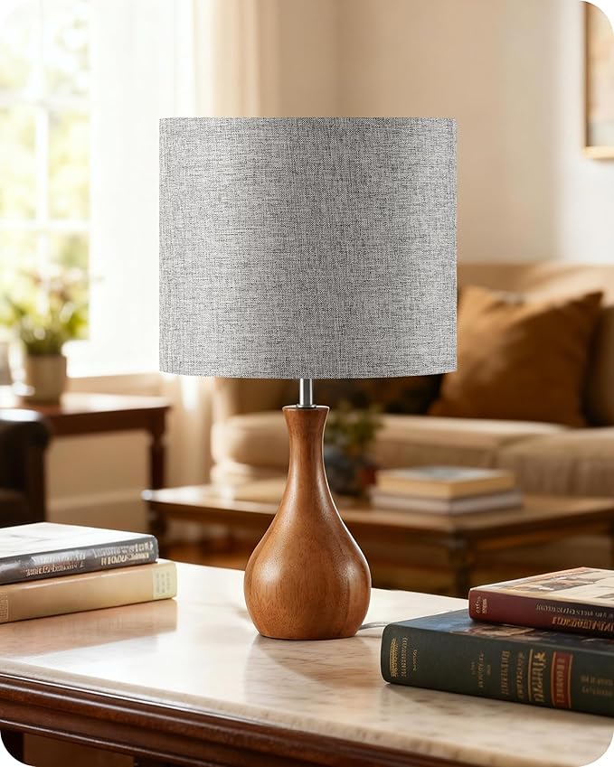 Small Table Lamp, 14.2" Cute Little Desk Lamp