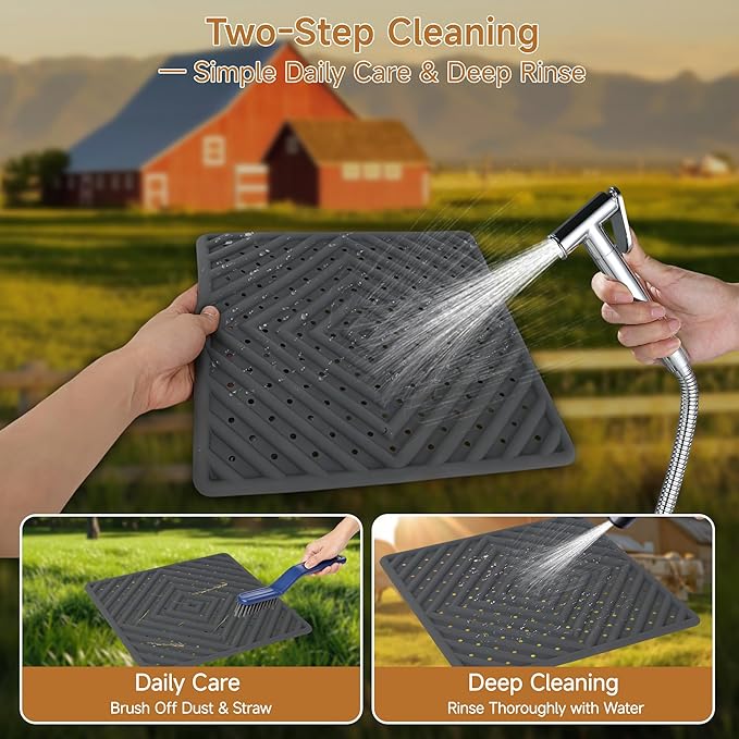 Skimzy Washable Chicken Nesting Pads, Reusable Nest Box Liners for Hens, Soft & Durable Egg Laying Mats, Easy to Clean Coop Accessories (Set of 4, 12x12 Inch)