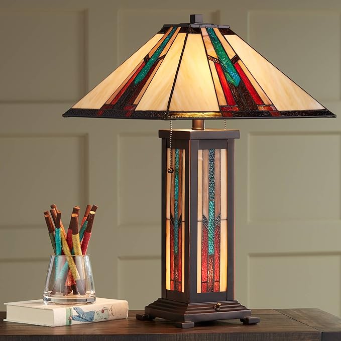 Robert Louis Tiffany Ranier Mission Tiffany Style Table Lamp