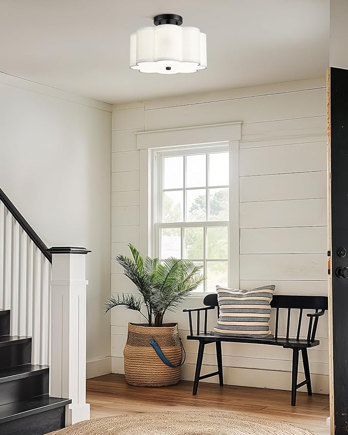 Semi Flush Mount Ceiling Lights, 3-Light 13" Ceiling Light Fixtures