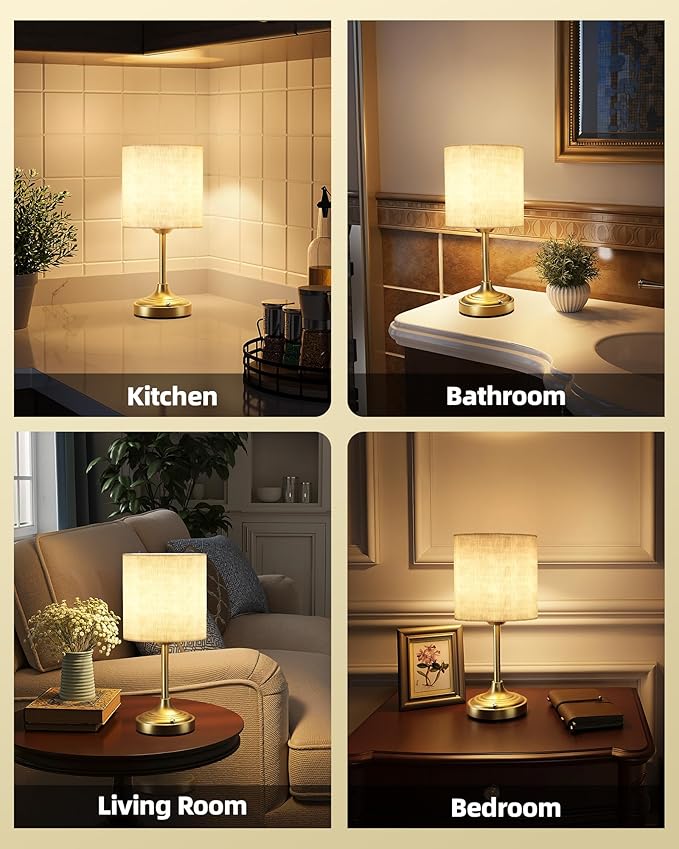 Wireless Lamp, Ambient Light, Touch Control, Rechargeable Table, Rechargeable