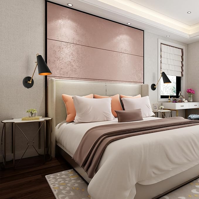 KSANA Swing Arm Wall Lamp, Modern Adjustable Arm Light Fixture