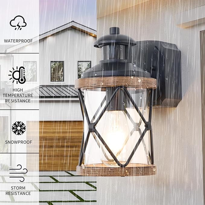 Dusk to Dawn Motion Sensor Outdoor Porch Light