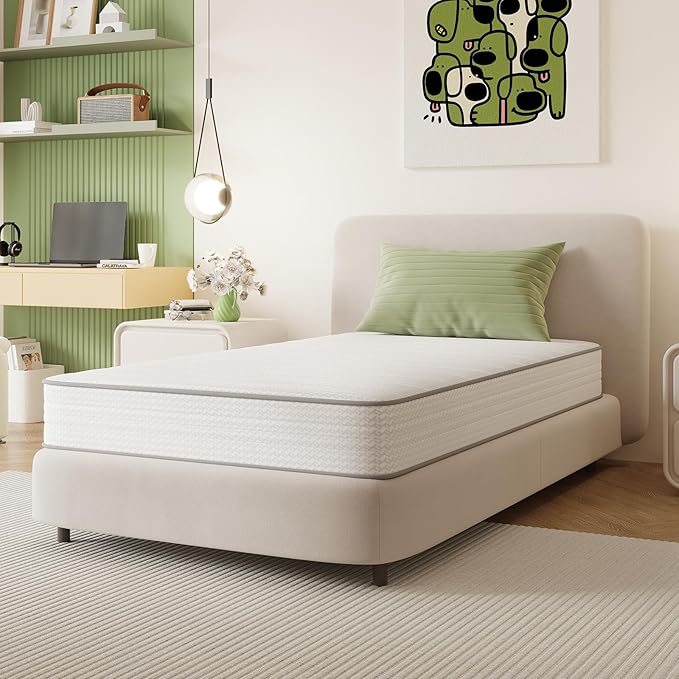 Novilla Full Size Mattress, 8 Inch Full Mattresses in a Box with Smarts™ Coil for Pressure Relief, Medium Plush Foam and Spring Hybrid Colchones with CertiPUR-US Certified for Kids