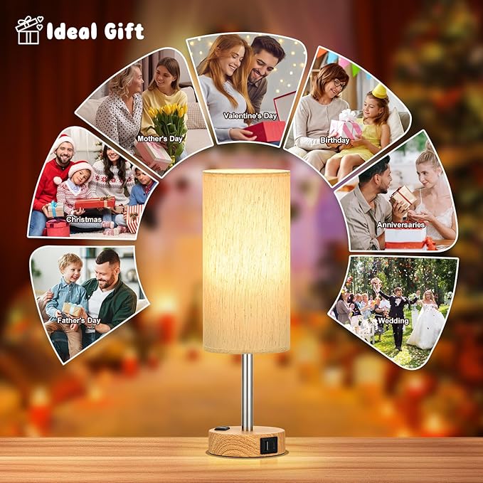 Touch Bedside Table Lamps Set