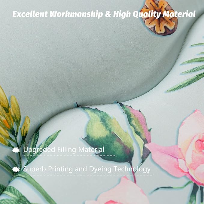 MAXYOYO Japanese Futon Mattress Floor Mattress Sleeping Pad Foldable Bed Roll Up Camping Mattress Floor Lounger Bed Couches and Sofas Mattress Topper, Green Floral, Twin Size