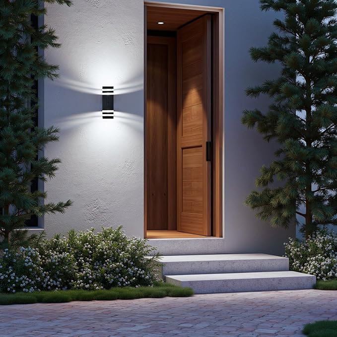 Motion Sensor Outdoor Wall Lights, Dusk to Dawn Up and Down Sconce, Waterproof
