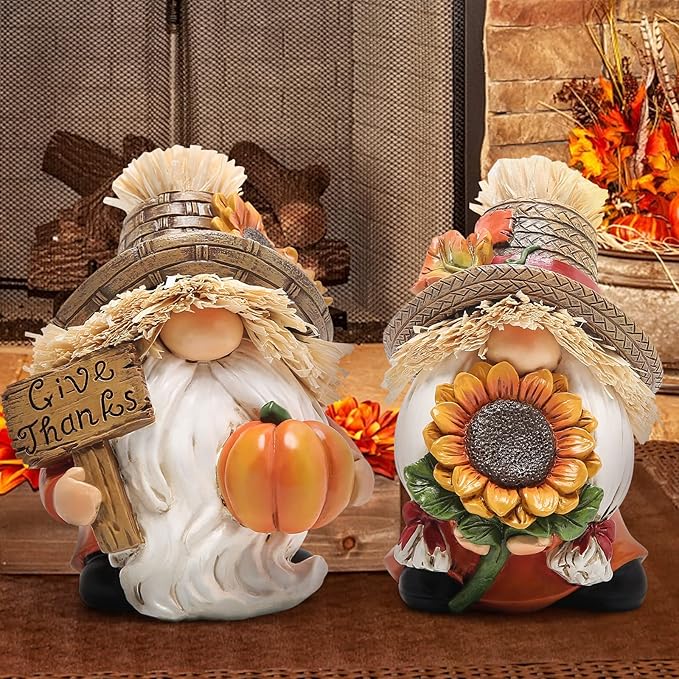 Hodao Fall Thanksgiving Scarecrow Gnomes Table Decorations for Home Creative Thanksgiving centerpieces for Tables Thanksgiving Gifts