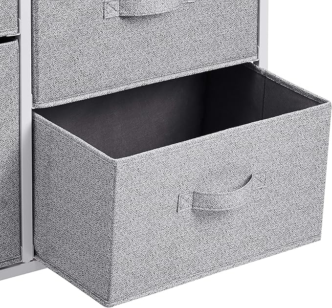 Amazon Basics Closet Organizer Drawers with 5-Fabric Storage Units, White