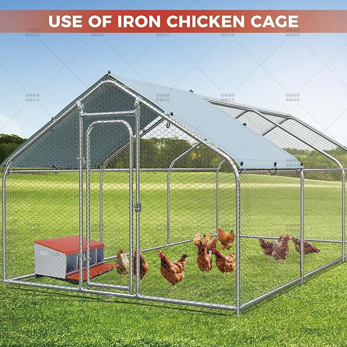 Chicken Nesting Boxes, Metal Rollaway Chicken Nest Box with Rollout Egg Collection, Removable Tray & Nesting Pads, Egg Laying Box for Chicken Coop Hens, Wall Mount or Standing, 4 Compartments, Orange