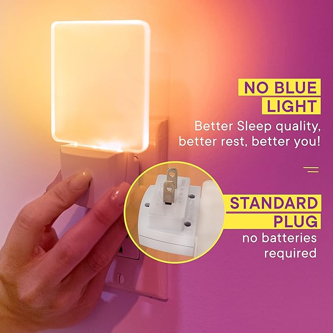 2-Pack Automatic Adults & Kids Night Lights Plug into Wall I Cozy Home Decor