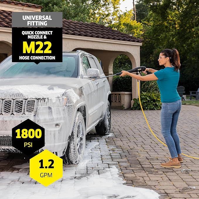 Kärcher Pressure Washer K1800PS Cube, CETA Certified, 3 Spray Nozzles, Detergent Tank, for Cars, Driveways, Siding, Patios, 1.2 max. GPM