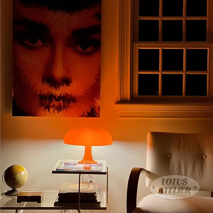 Lotus Atelier Orange Mushroom Lamp