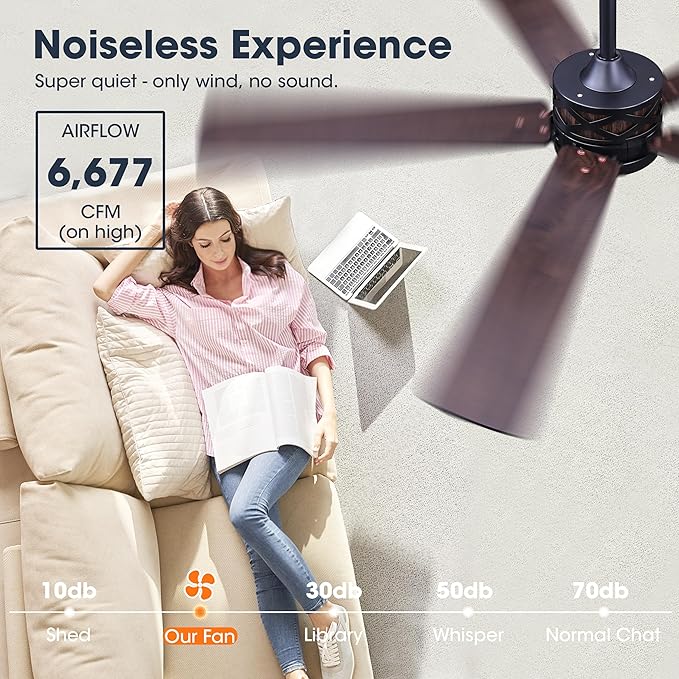 WINGBO 52" Smart Ceiling Fan