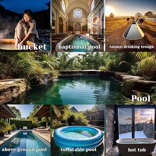 2000W Fully Submersible Water Heater for Bathtub & Swimming Pool – Portable Immersion Electric Heater with WiFi Timer & Temp Control for Above Ground Pool, Inflatable Pool and Hot Tub