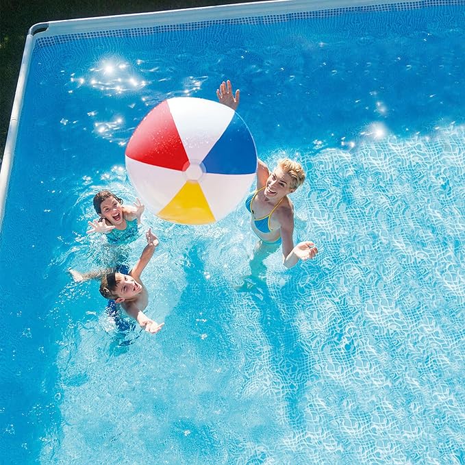 Intex 26367EH 24' x 12' x 52" Rectangular XTR Frame Swimming Pool w/ Filter Pump - Large Above Ground Backyard Rectangle Pool w/ 45-Inch Deep Water
