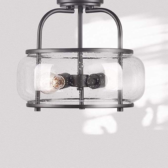 Elisha 2-Light Semi Flush Mount Ceiling Light