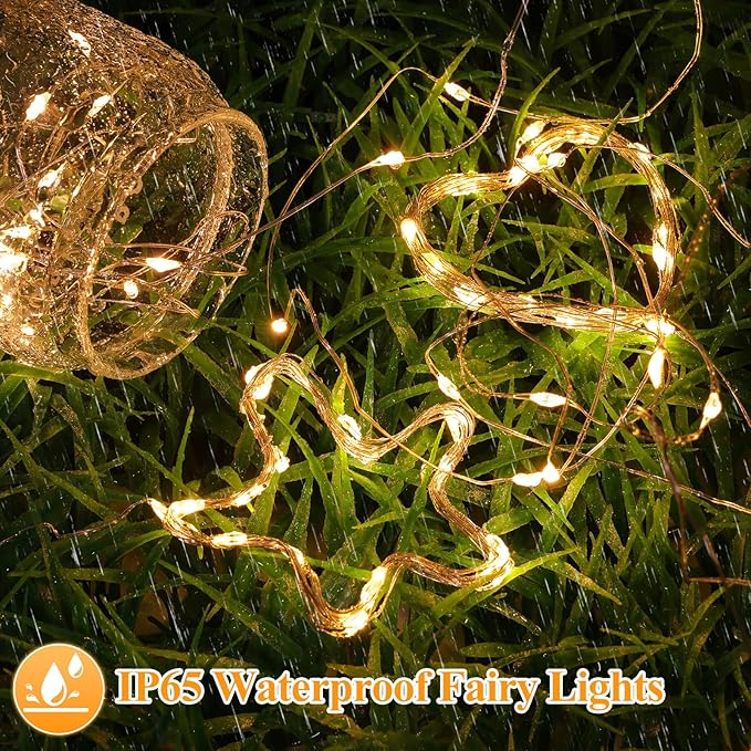 Lakumu 20 Pack Fairy Lights Battery Operated -7FT 20LED String Lights