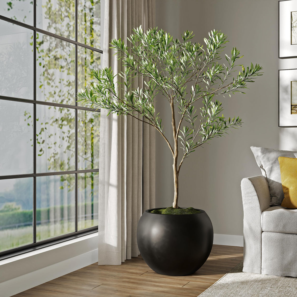 Fiberstone Globe Planter Indoor Outdoor